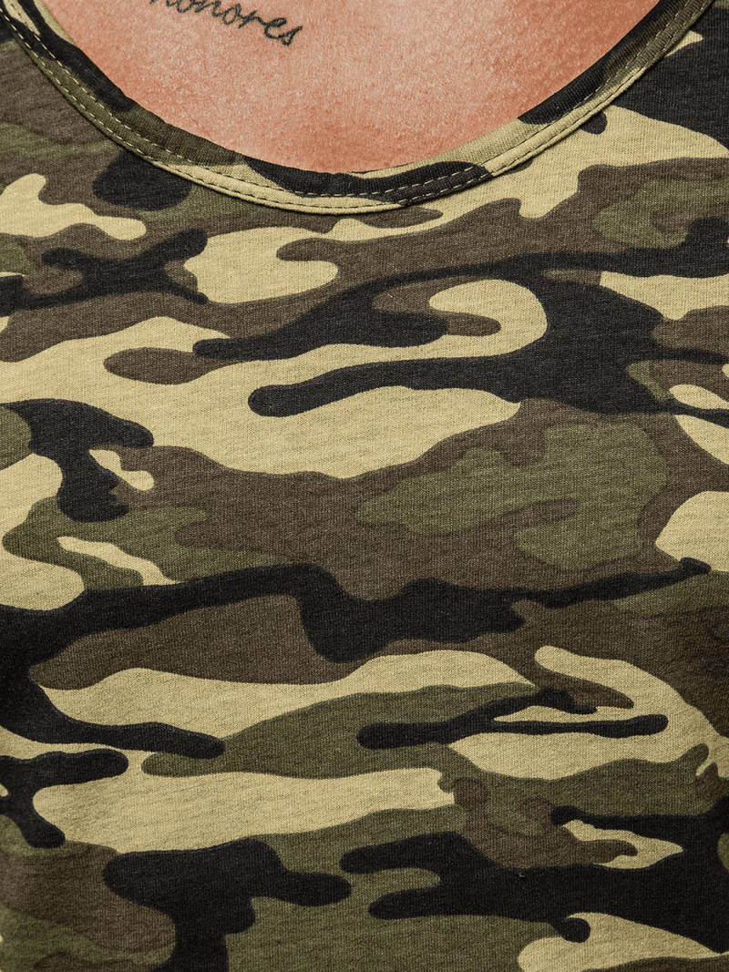 Pánské Tílko Maskáčové-Zelené OZONEE O/BL115