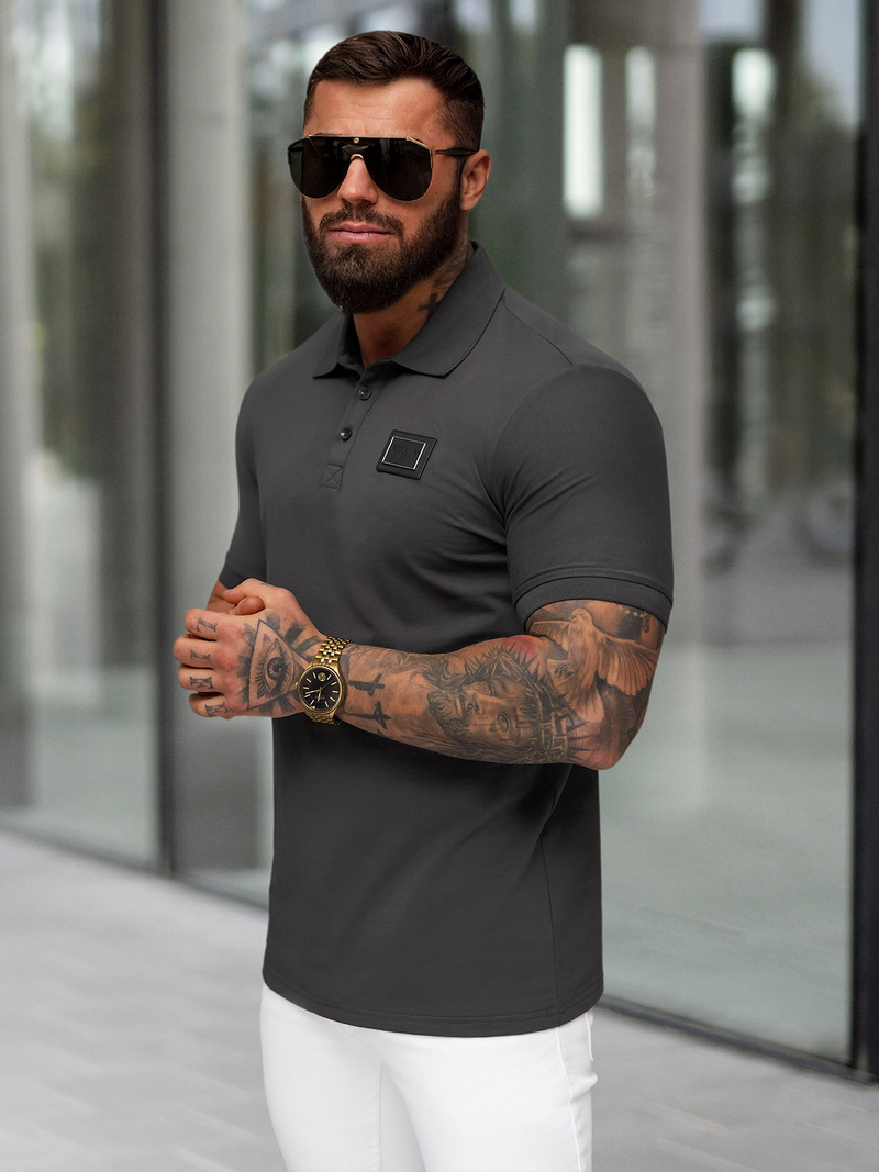 Pánské Polo Tričko Grafitové OZONEE NB/MT3124