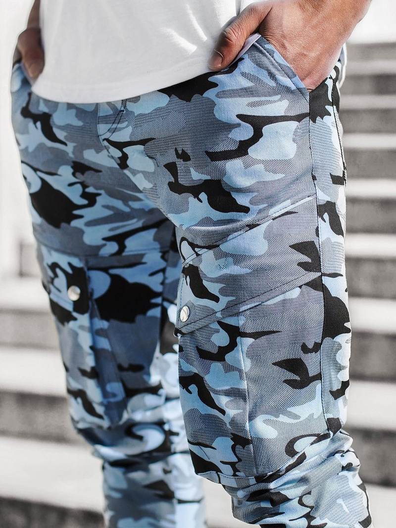 Pánské Kalhoty Jogger Maskáčové-Modré OZONEE A/1003