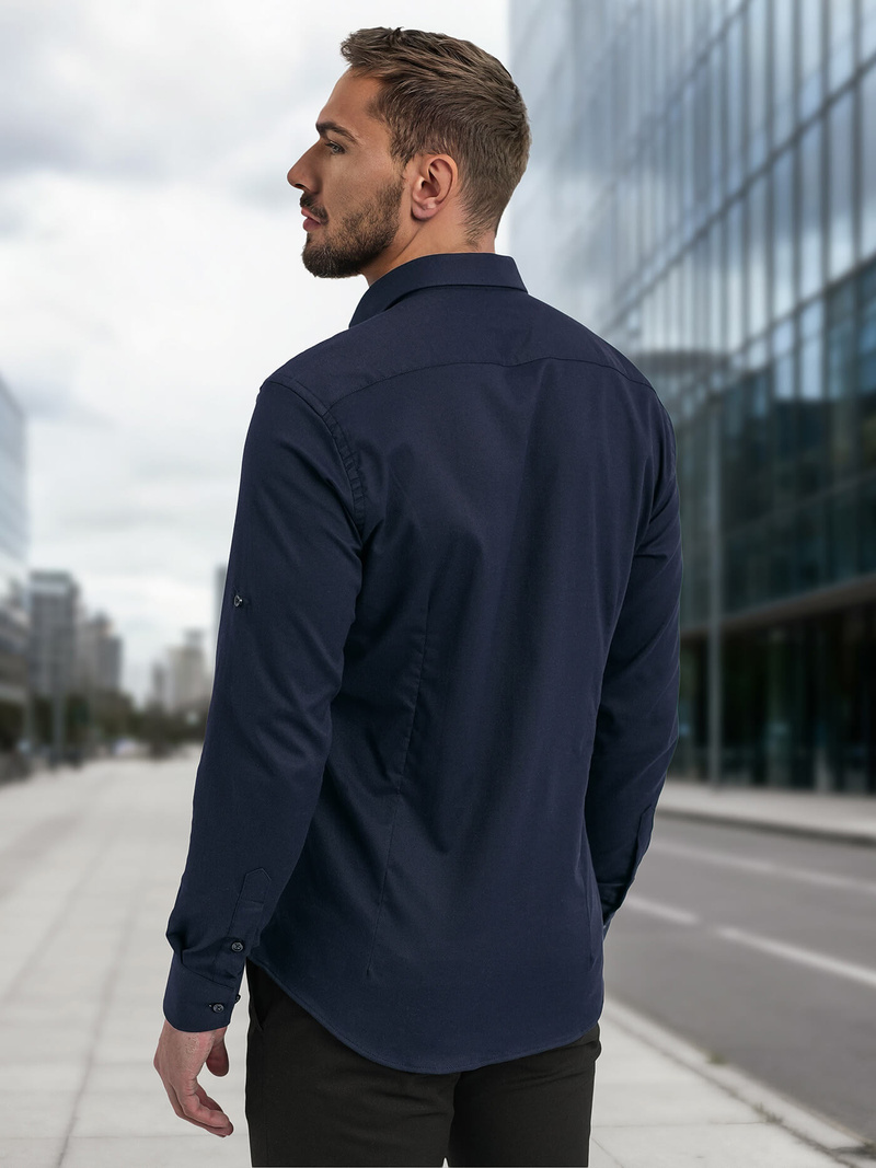 Pánská Košile Námořnická Modřá OZONEE V/V188