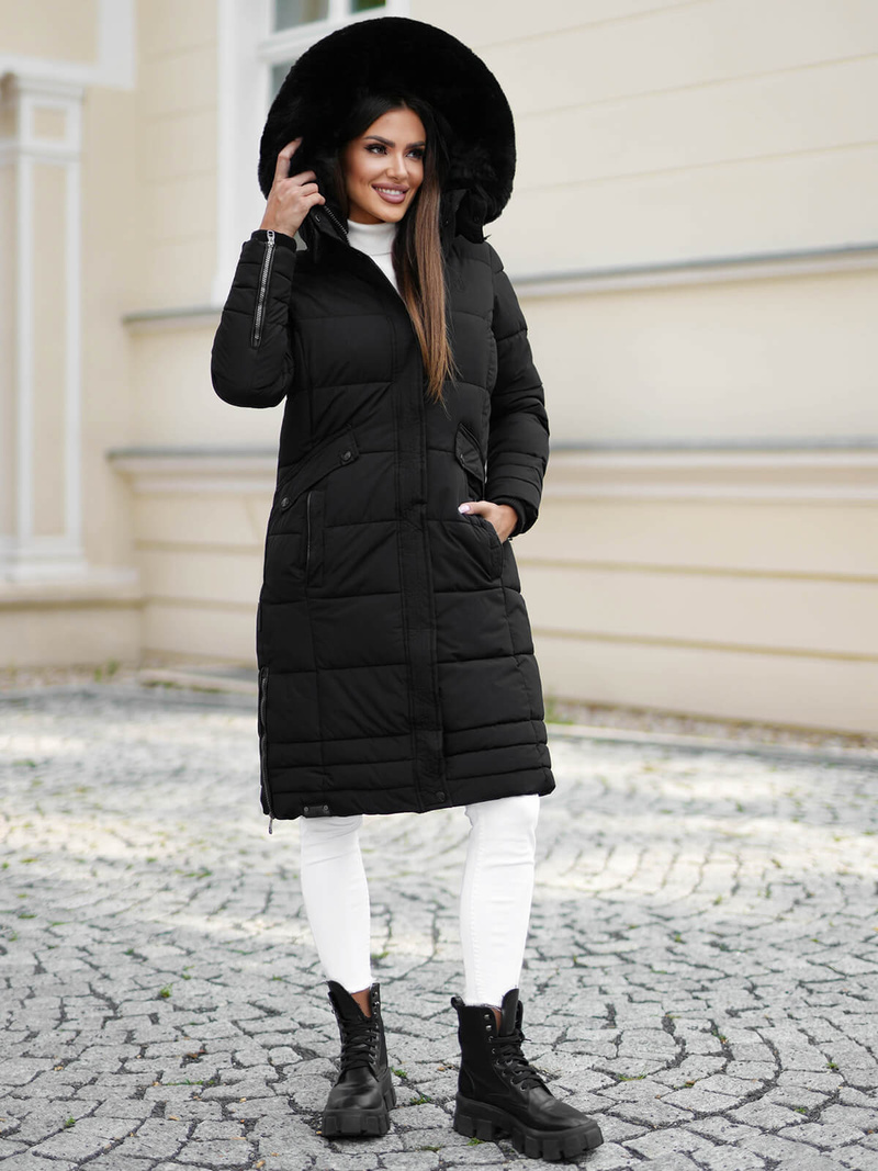 Dámská Bunda Černá OZONEE O/W377Z