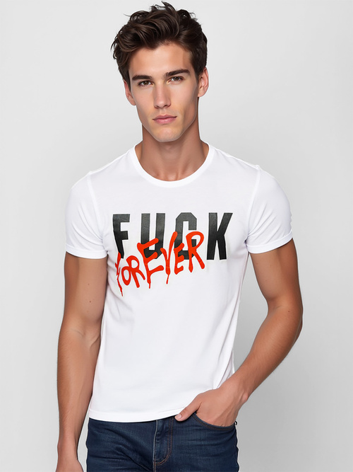 Pánské Tričko Bílé OZONEE O/T1267/1Z