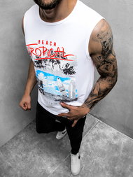 Pánské Tílko Bílé OZONEE JS/KS2073