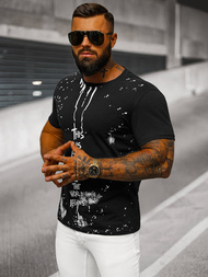 Pánské Tričko Černé OZONEE O/8T1259/3