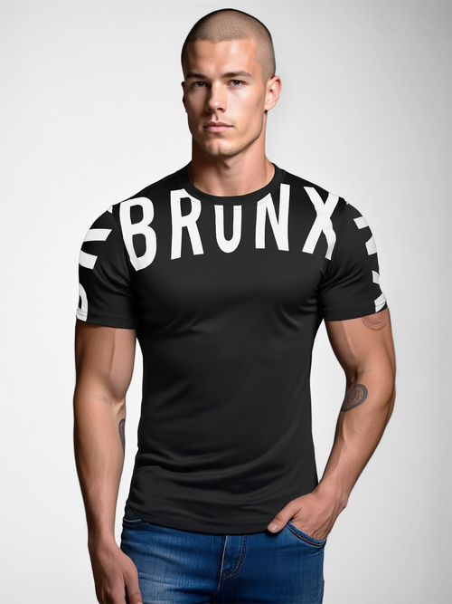 Pánské Tričko Černé OZONEE O/8T1265/3Z