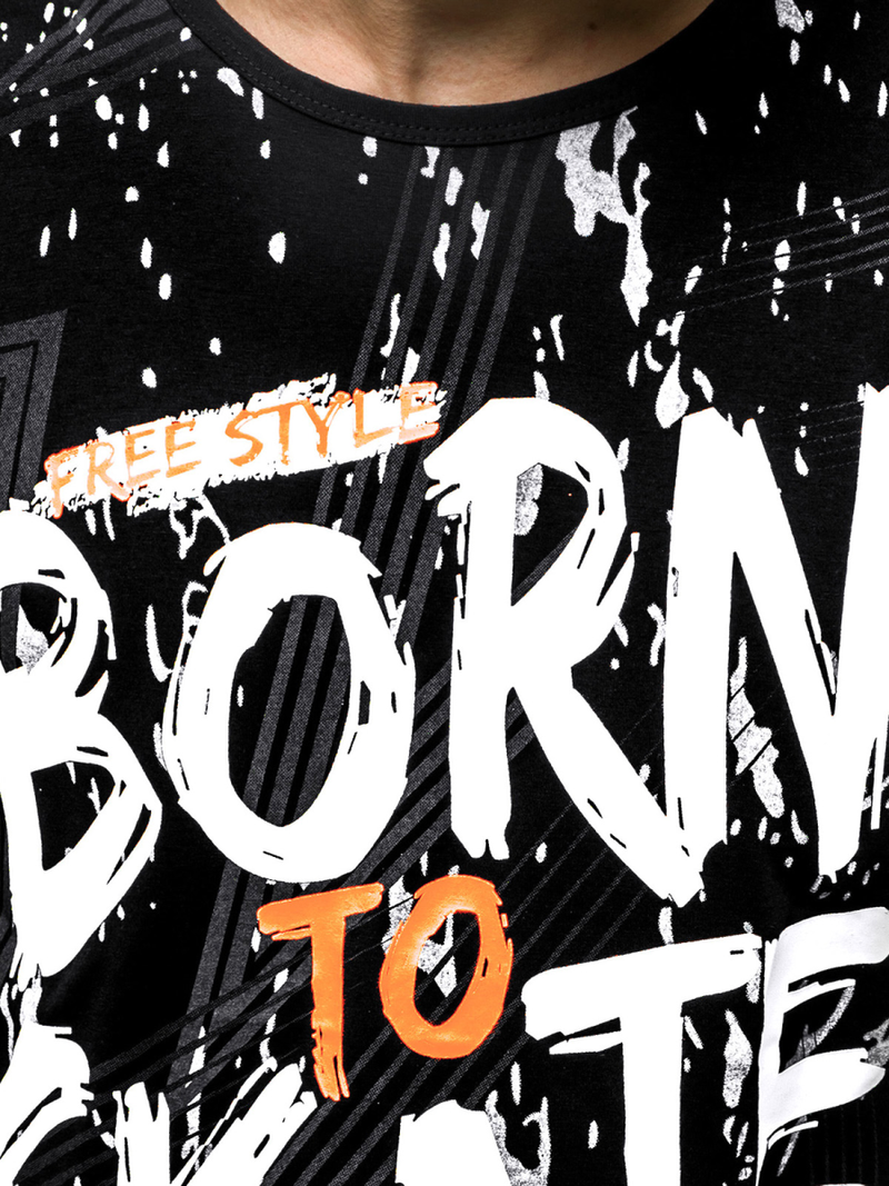 Pánské Tričko Černé OZONEE JS/KS1989