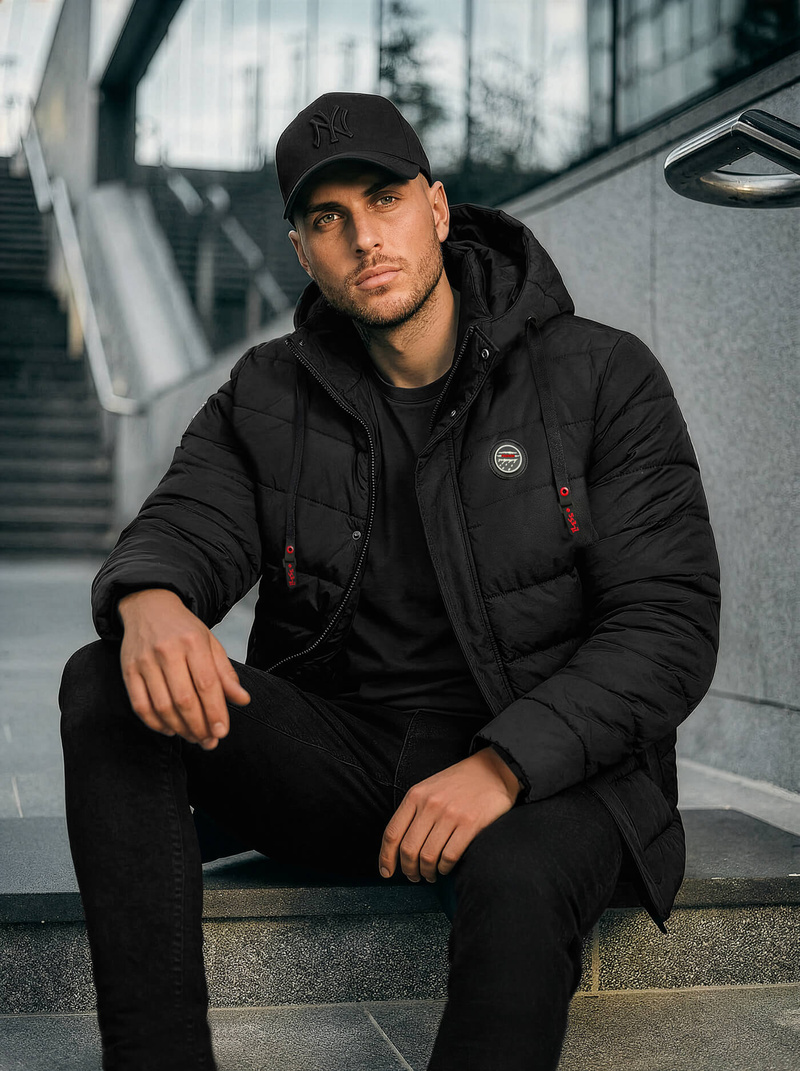 Pánská Bunda Černá OZONEE JS/31M5081/392Z