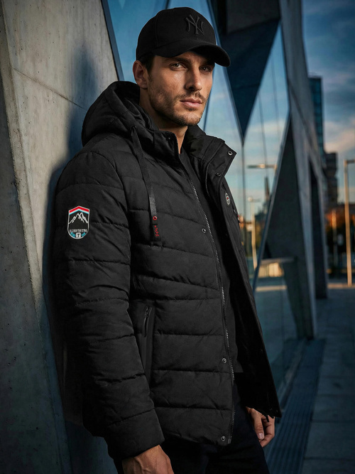 Pánská Bunda Černá OZONEE JS/31M5081/392