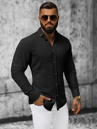 Pánská Košile Černá OZONEE O/V42