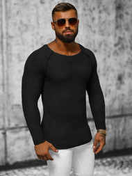 Pánský Svetr Černý OZONEE L/1442Z