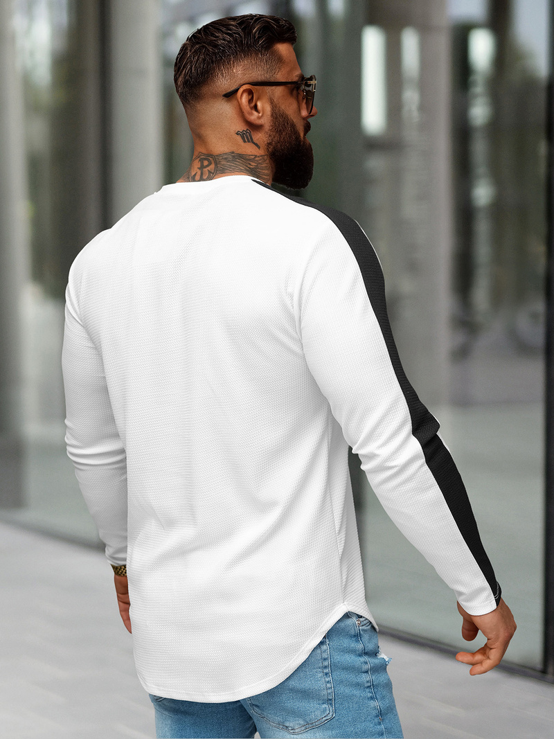 Pánská Mikina Bílá OZONEE O/D7197Z