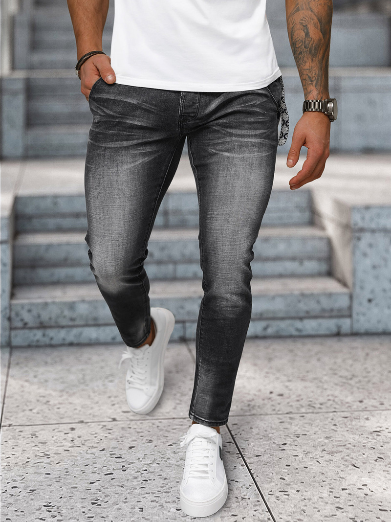 Pánské Džíny Černé OZONEE NB/MP0091N