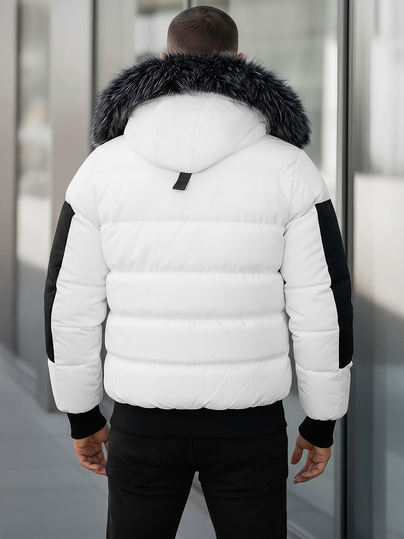 Pánská Zimní Bunda Bílá OZONEE O/M798Z