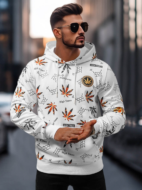 Pánská Mikina Bílá OZONEE O/B266Z