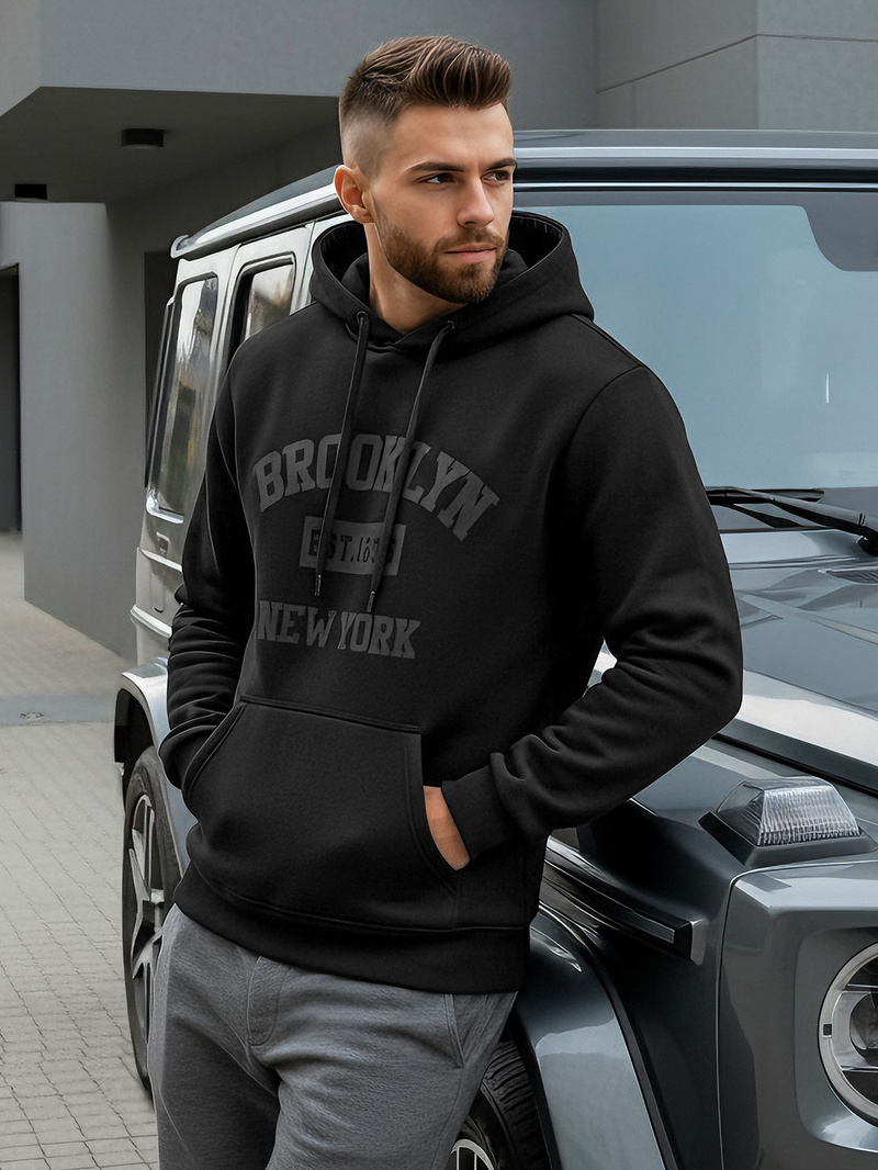 Pánská Mikina Černá OZONEE JS/8B1969/3