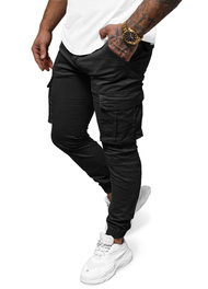 Pánské Chino Jogger Kalhoty Černé OZONEE NB/MP0202N