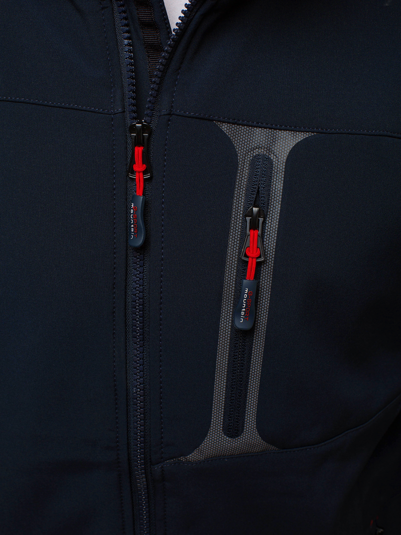 Pánská Bunda Softshell modro-červená OZONEE GE/12262