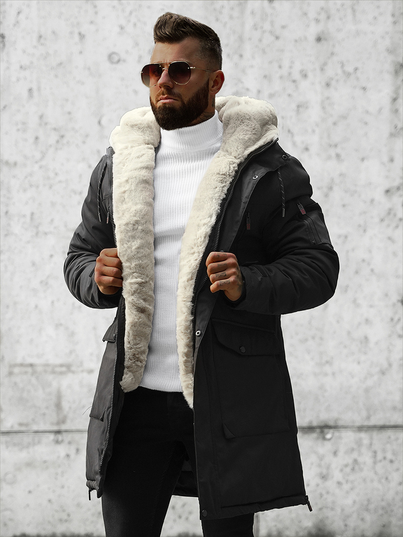 Pánská zimní bunda Černá OZONEE JS/22M50/392