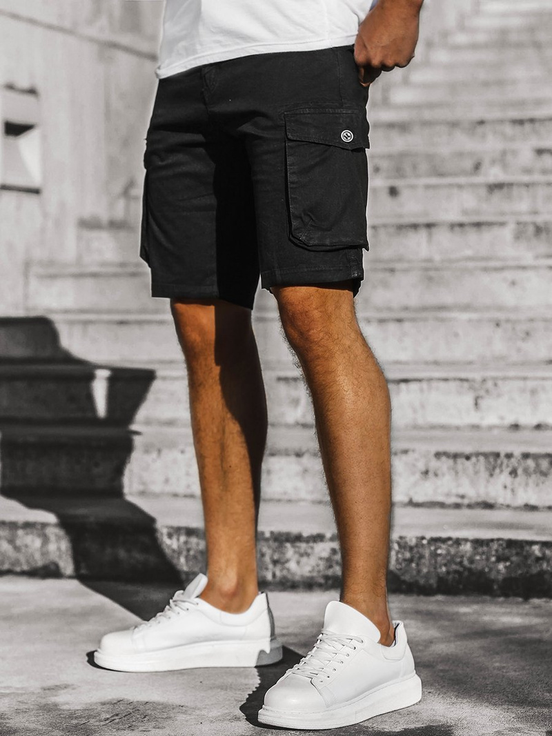 Pánské džínové kraťasy Černé OZONEE JS/HH5011