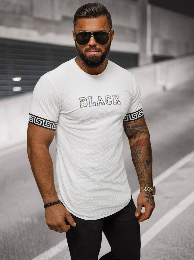 Pánské Tričko Bílé OZONEE O/T7571