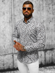 Pánská Košile Šedé OZONEE O/V63