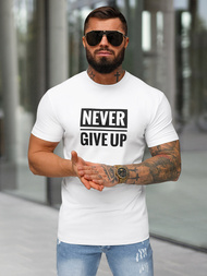 Pánské Tričko Bílé OZONEE NB/MT3133