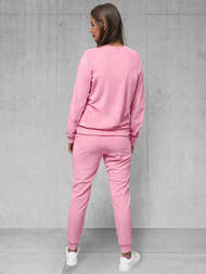 Dámská velurová tepláková souprava prášková růžová OZONEE O/8C1173/38Z