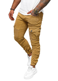 Pánské Džíny Jogger Tmavě-Béžové OZONEE O/E6979H