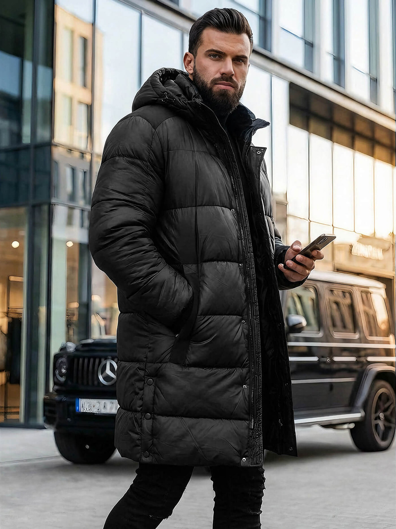 Pánská Bunda Černá OZONEE O/M800Z