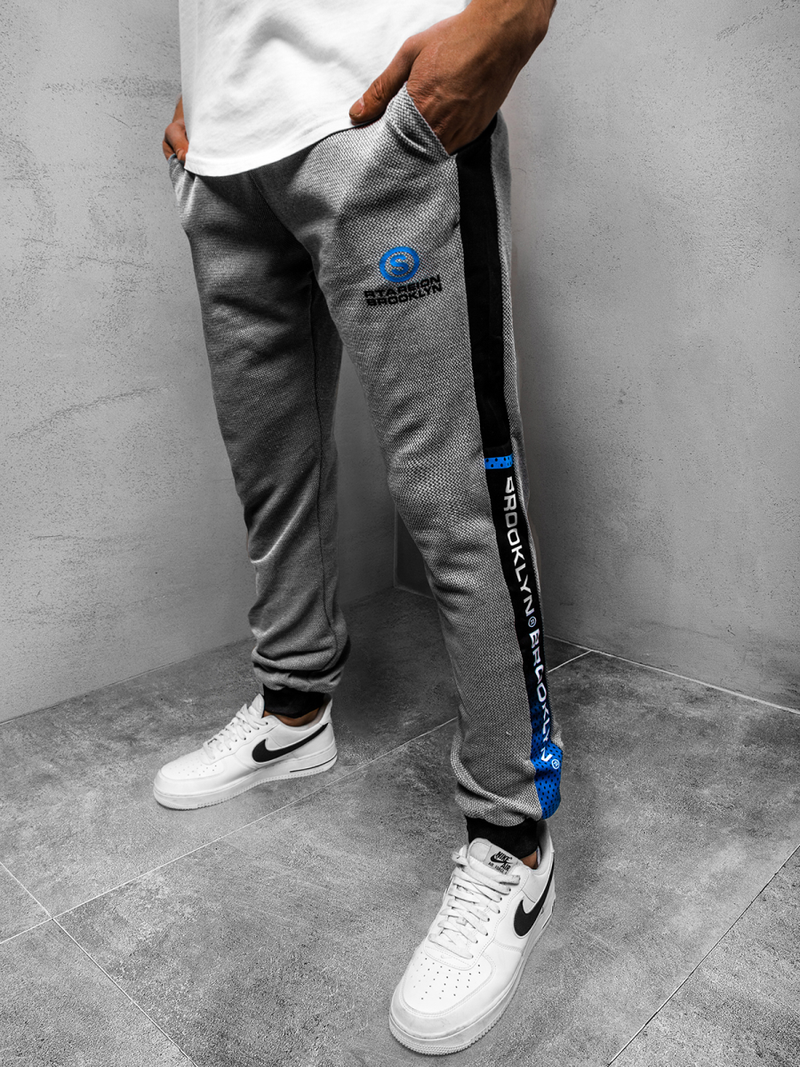 Pánské Tepláky Šedé OZONEE JS/AM92Z