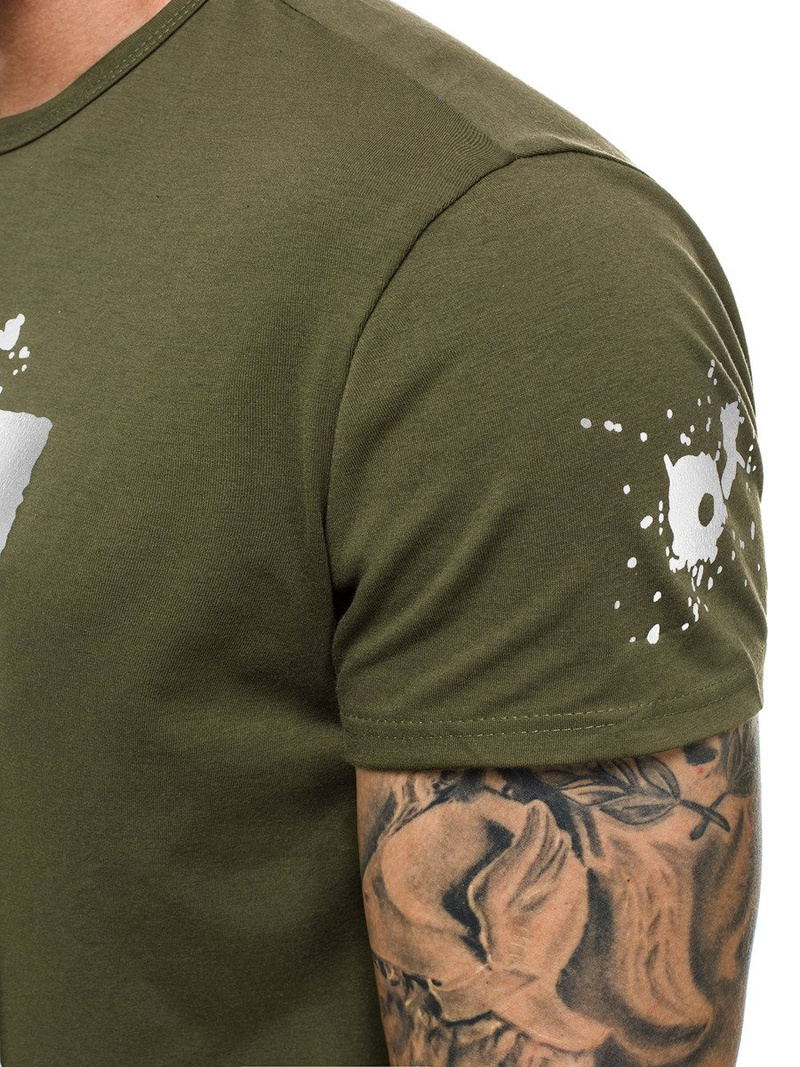 Pánské Tričko Zelené OZONEE JS/SS100730Z