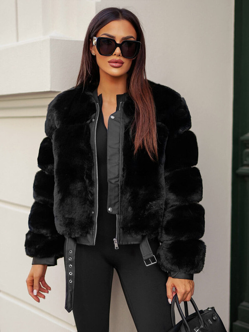 Dámská Bunda Černá OZONEE JS/11Z8080Z