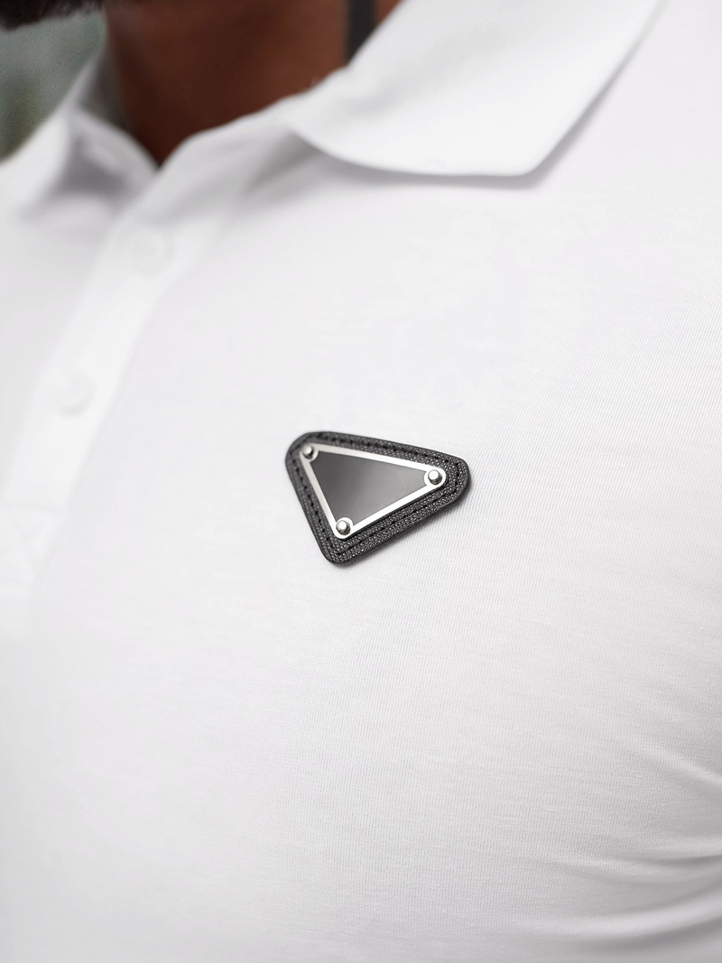 Pánské Polo Tričko Bílé OZONEE NB/MT3122