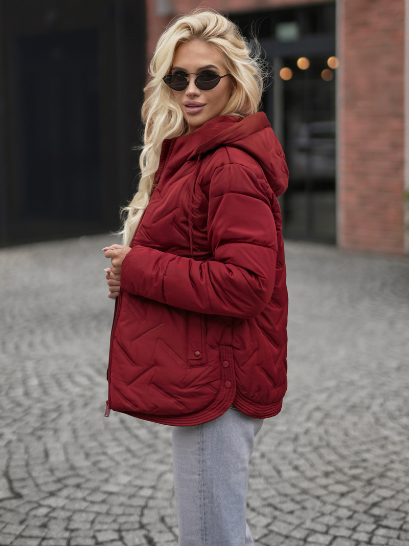 Dámská bunda burgundská OZONEE JS/16M9300/06Z
