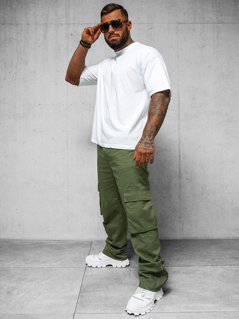 Pánské Kalhoty Khaki OZONEE O/G3016Z