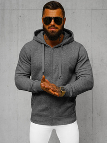 Pánská Mikina Tmavě-Šedá OZONEE JS/2008Z