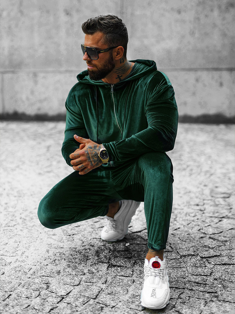 Pánská Tepláková Souprava Zelený OZONEE O/D8160/9157