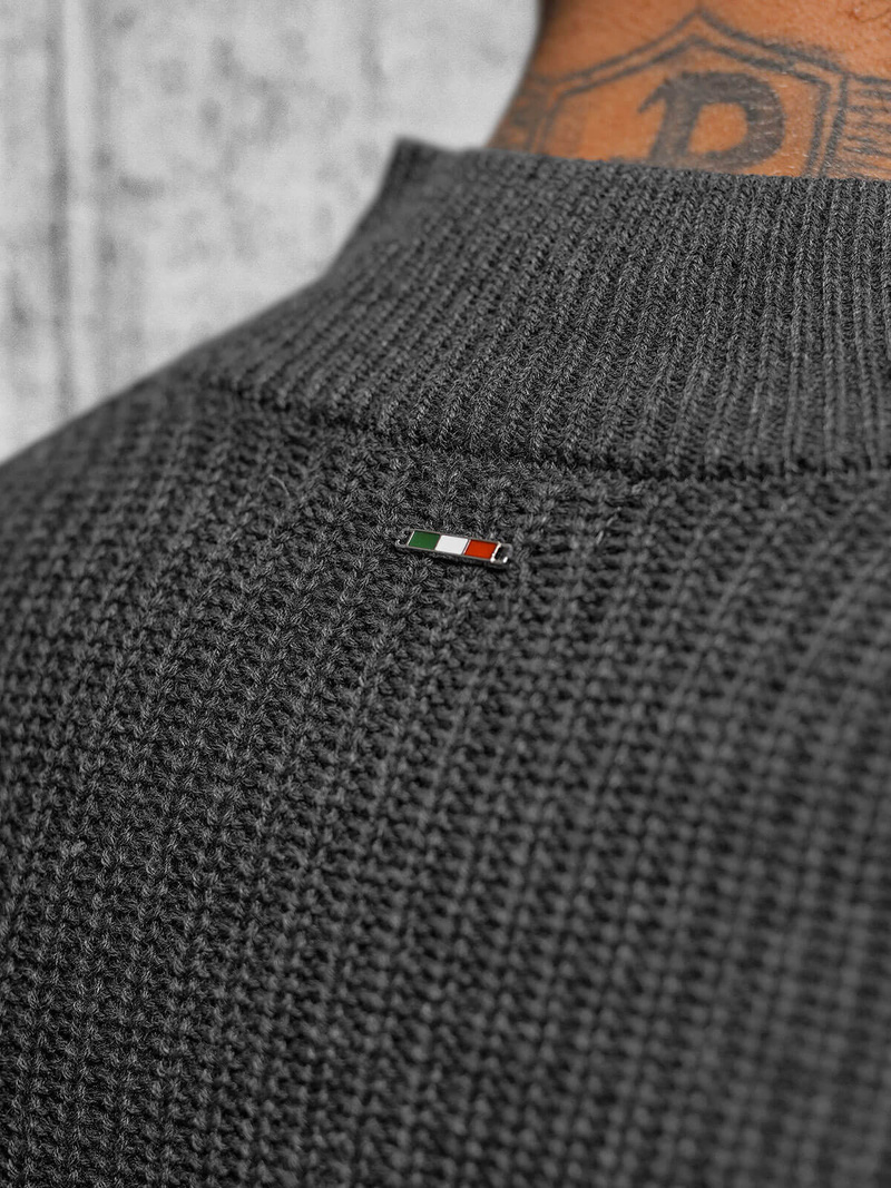 Pánský Svetr Grafitový OZONEE NB/MM6020/3