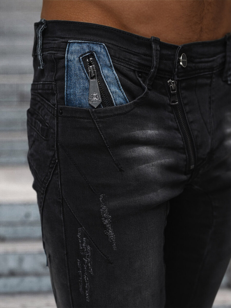 Pánské Džíny Černé OZONEE NB/MP0025NZ