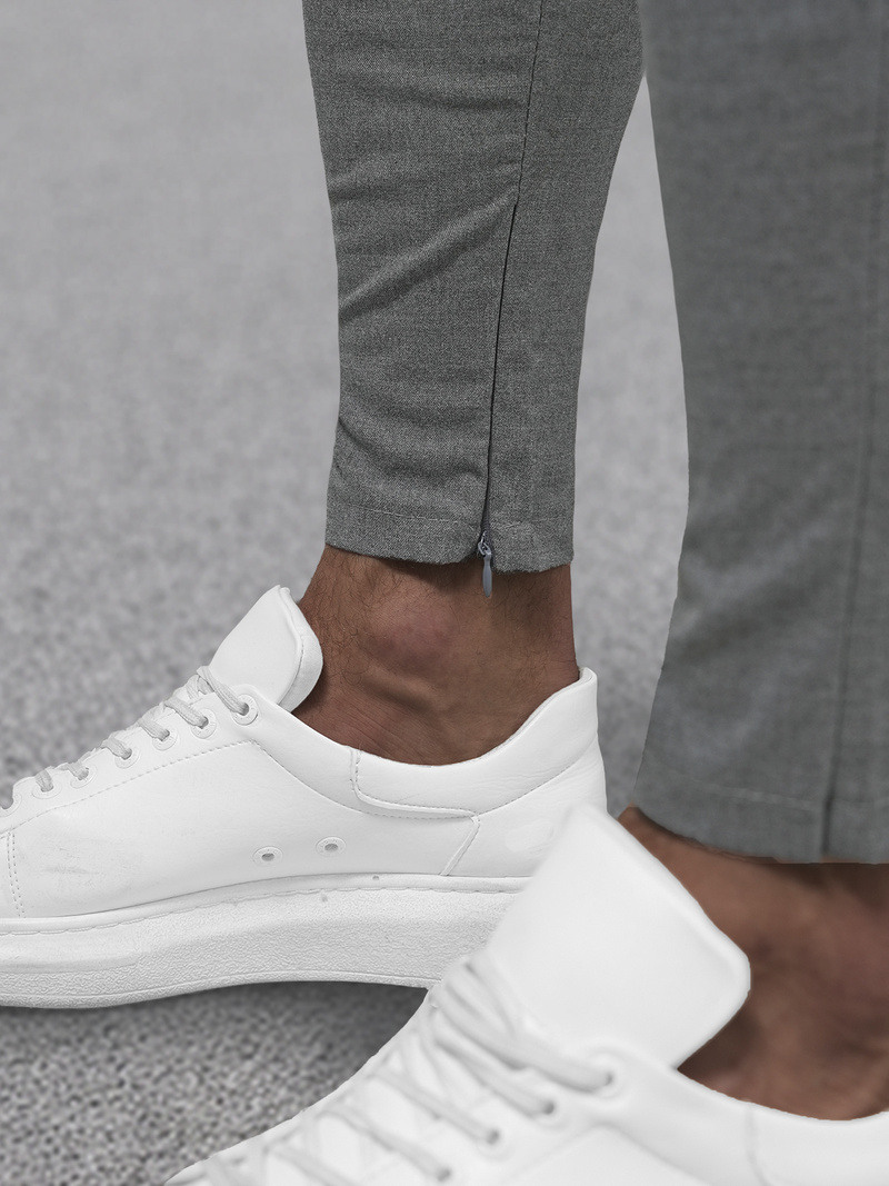 Pánské Chino Kalhoty Tmavě-Šedé OZONEE DJ/3300