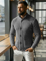 Pánský Svetr Grafitový OZONEE NB/MM6020/3Z