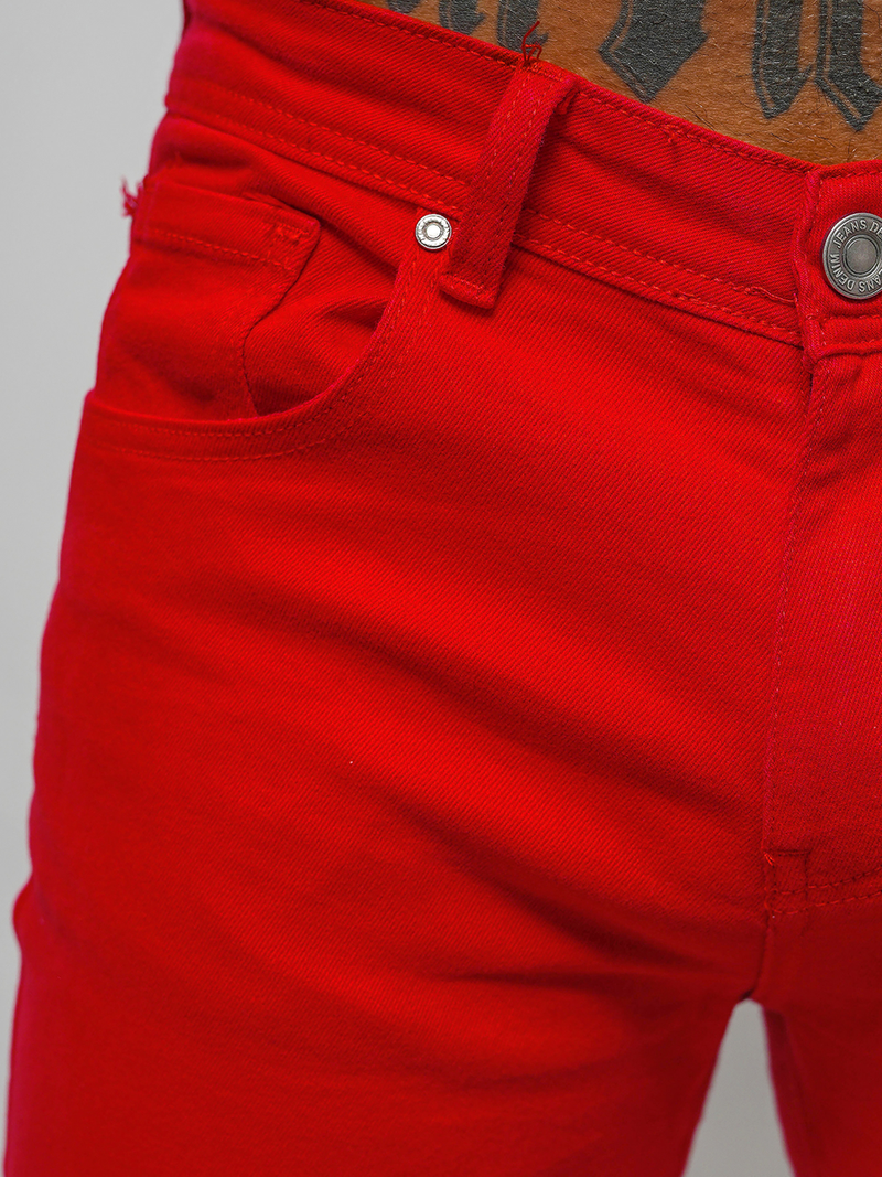 Pánské Džíny Červené OZONEE O/E7887R