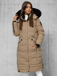 Dámská Bunda Tmavě-Béžové OZONEE O/W377