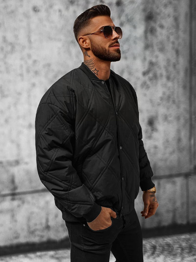 Pánská Bunda Černá OZONEE JS/84M3020/392