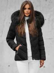 Dámská Zimní Bunda Černá OZONEE JS/M727/392Z