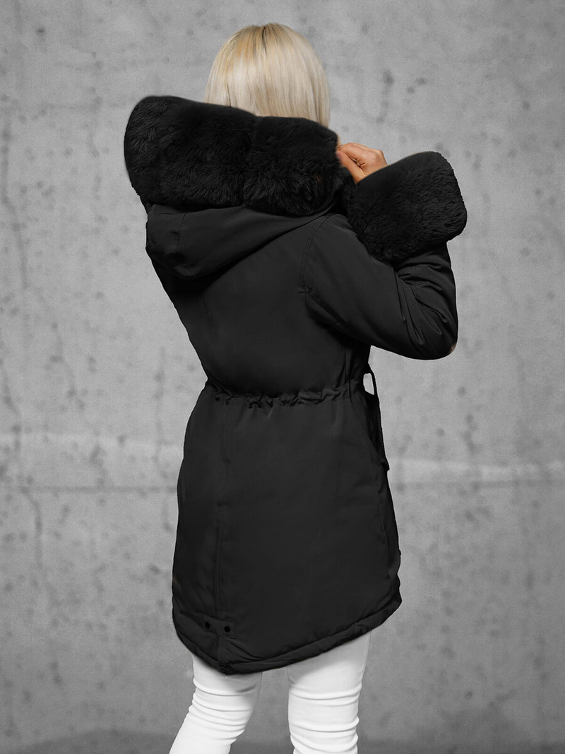 Dámská Zimní Bunda Černá OZONEE JS/16M9062/392Z