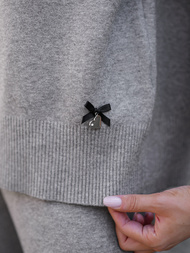 Dámská dvoudílná tepláková souprava šedá OZONEE JS/53C5203/2