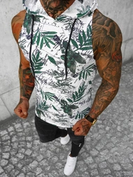 Pánské Tílko Bílo-Zelené OZONEE O/BL307