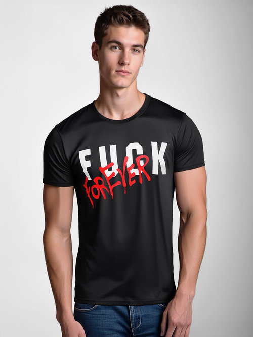 Pánské Tričko Černé OZONEE O/T1267/3Z