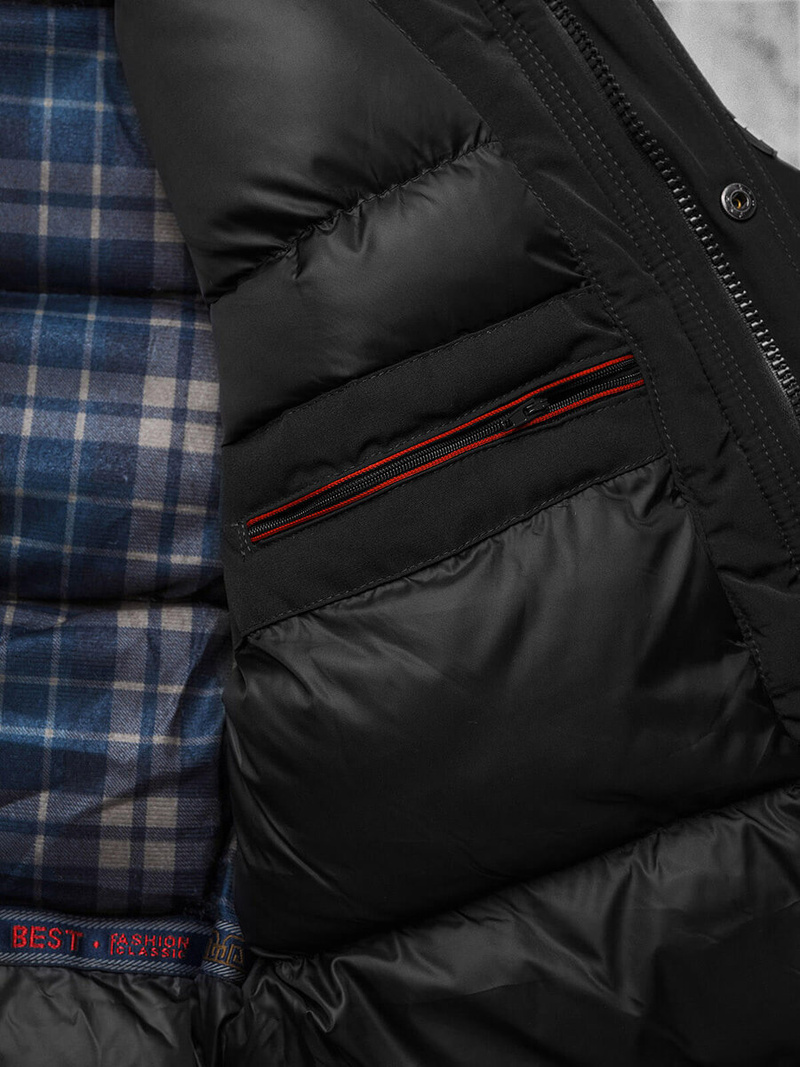 Pánská Zimní Bunda Černá OZONEE JS/5M718/392